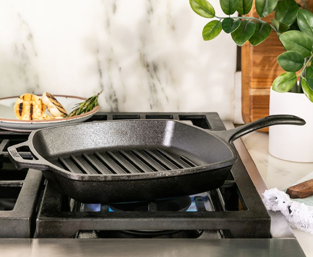 Cast Iron Grill Pan – Best for BBQ, Stove or Oven NZ - The Living Styles NZ