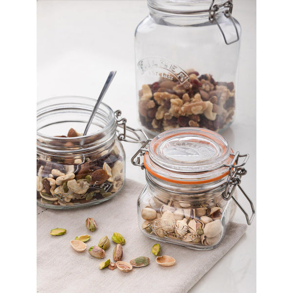 Kilner Square Clip Top Jar, 250ml / 9 x 8.5cm - 1