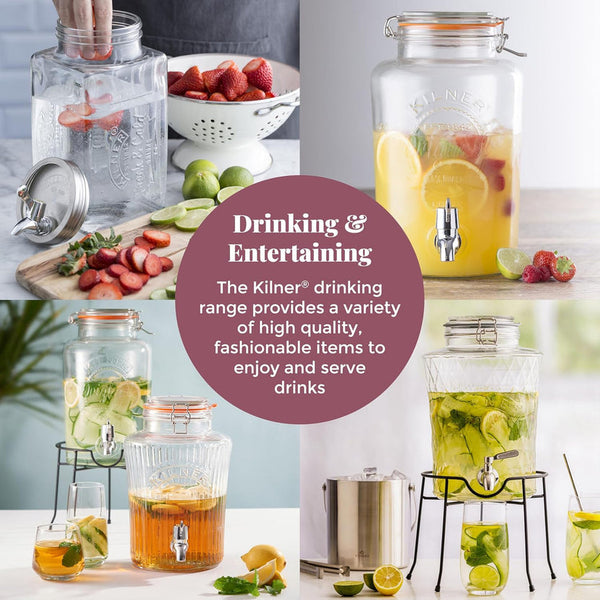 Kilner Clip Top Diamond Dispenser, 5 Litre - 2