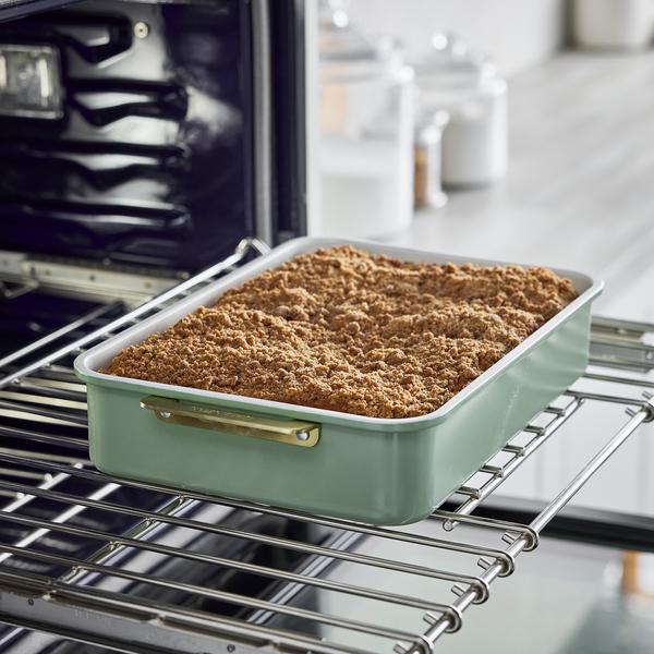 GreenPan Rectangular Cake/Roast Pan w Handles 30.2cm x 25.2cm - PFAS Free - 2