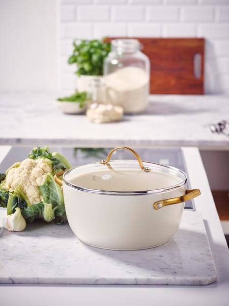 GreenPan Padova PFAS Free Casserole 24cm/4.71L Cream - 2