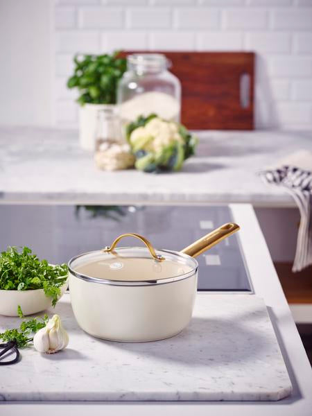 GreenPan Padova PFAS Free Saucepan 18cm/2.01L Cream - 2