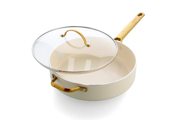 GreenPan Padova PFAS Free Saute Pan 28cm/3.6L Cream - 1