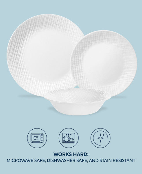 Corelle Linen Weave 12pc Dinnerware Set - 2