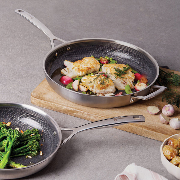 Pyrolux Pyrohex 2 Piece Fry Pan Set 26cm & 32cm/w Handle - 1