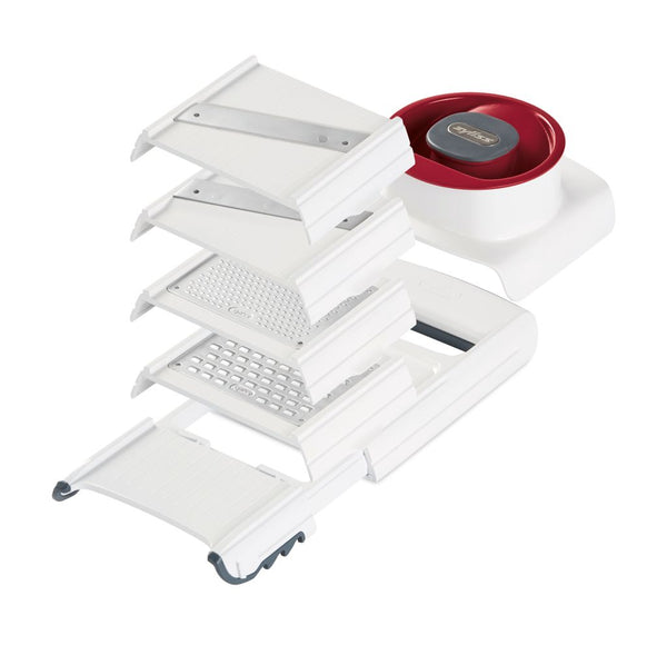 Zyliss 4-in-1 Slicer/Grater - White and red (1mm and 3mm) - 1