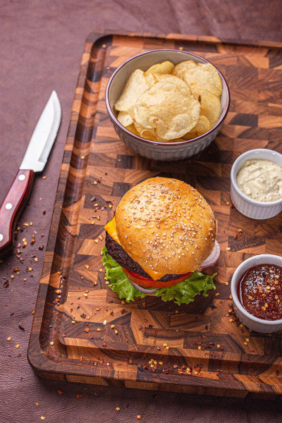 Tramontina Rectangular Barbecue Brown Teak Wood Chopping Board - 2