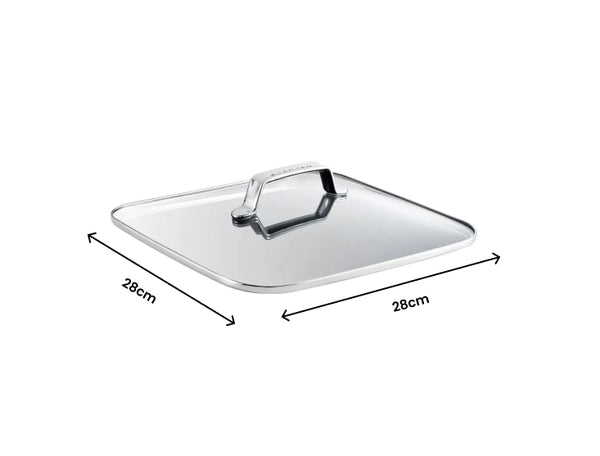 Scanpan Techniq Glass Lid For Roaster - Perfectly fit the The Square 28 x 28cm TechnIQ Roasting Pan - 1