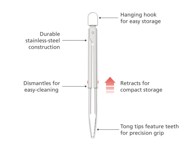 Joseph Joseph GrillOut BBQ Tongs with retractable arms - 2