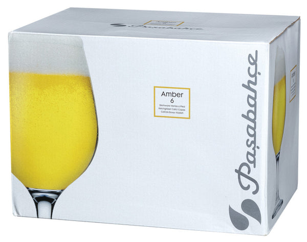 Pasabahce Set 6 Amber Beer 395ml - 1