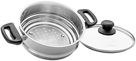 Scanpan Classic Inox Stainless Steel Multi Steamer Insert With Lid - Designed to fit 16cm, 18cm, and 20cm saucepans and pots - 1