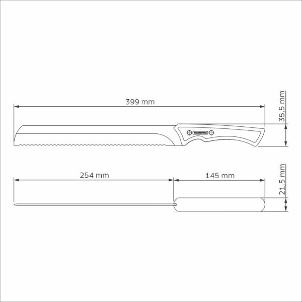 Tramontina Churrasco Black Collection Serrated Knife - 10in/25cm - 2