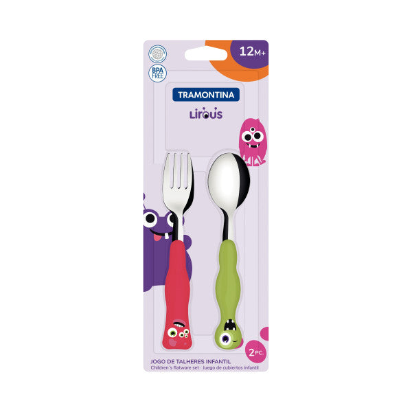 Tramontina Children's Monster Cutlery Set - 2 Piece - 1