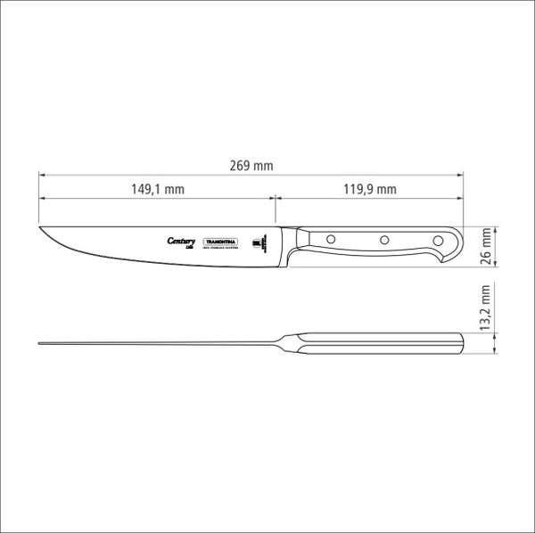 Tramontina Century Forged Utility Knife - 15cm - 3