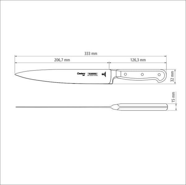 Tramontina Century Forged Carving Knife Black - 20cm - 3
