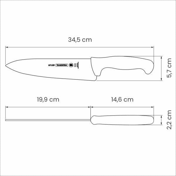 Tramontina Professional Master Black Cooks Knife - 20cm - 2