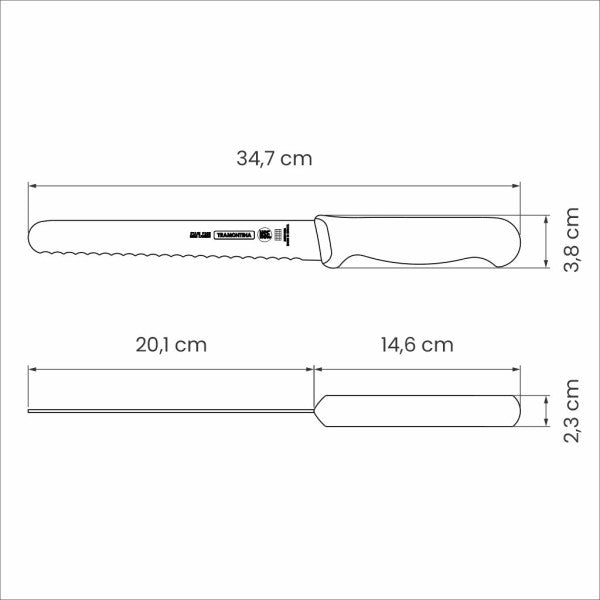Tramontina Professional Master Bread/Pastry Knife - 8in/20cm - 2