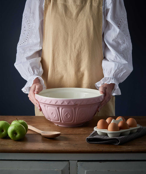 Mason Cash Powder Pink Colour Mixing Bowl, 29cm/4 Litre - 1