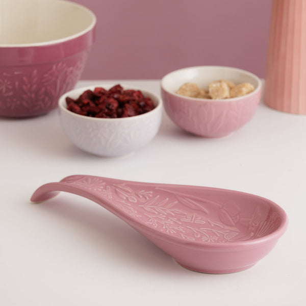 Mason Cash In The Meadow Pink Spoon Rest, 27 x 12 x 3.8cm - 3