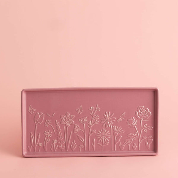 Mason Cash In The Meadow Pink Rectangle Platter, 30 x 15 x 2cm - 1
