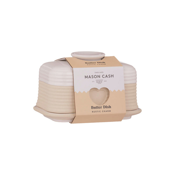 Mason Cash Rustic Charm Butter Dish, 10 x 15.6 x 10.6cm - 1