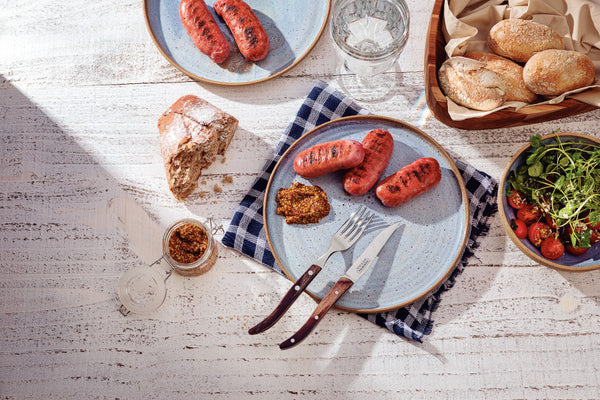 Tramontina Churrasco Steak Knife Micro Serrated Narrow Polywood Brown Handle - 10cm - 1