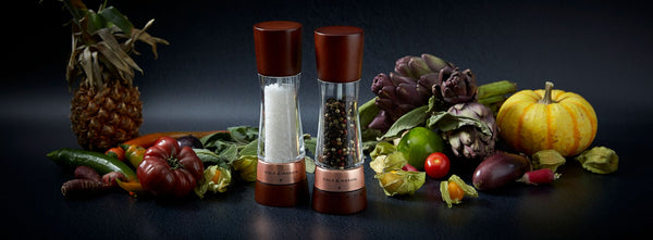 Cole & Mason Derwent Salt and Paper Mills Chestnut Rose Gold Gift Set - Beech Wood, Acrylic And Stainless Steel - 2
