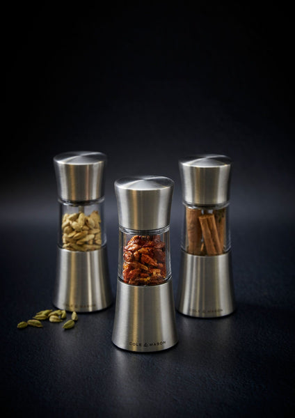 Cole & Mason Stadhampton Chilli & Spice Mill Stainless Steel And Acrylic - 16.5cm - 3