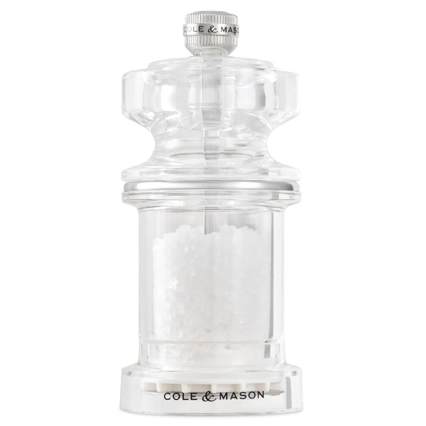Cole & Mason 675 Acrylic Salt Mill Acrylic and Stainless Steel - 5.40cm x 5.40cm x 11.80cm - 2