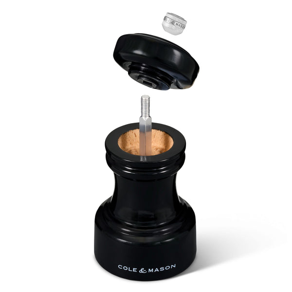 Cole & Mason Hoxton Black Gloss Salt Mill Beech wood - 104mm - 2