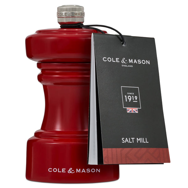 Cole & Mason Hoxton Red Gloss Salt Mill Beech wood - 104mm - 1