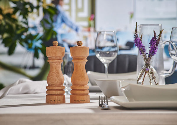 Cole & Mason London Salt and Paper Mills Natural Beech Gift Set Beech Wood Steel – 18cm - 1