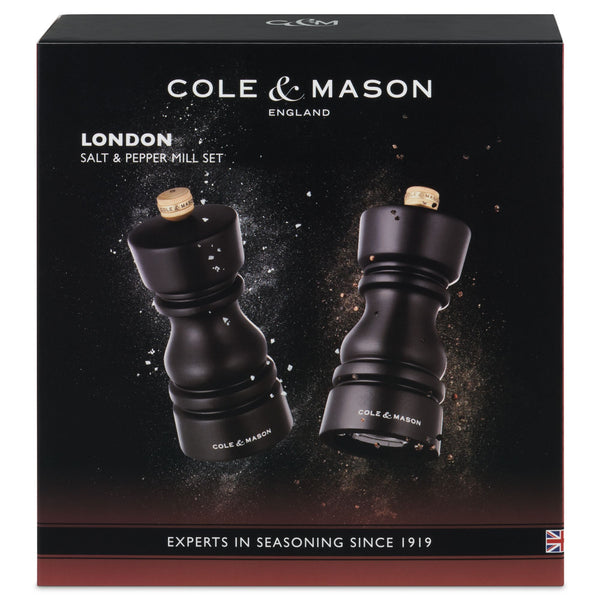 Cole & Mason London Salt and Paper Mills Chocolate Wood Gift Set – 13cm - 2