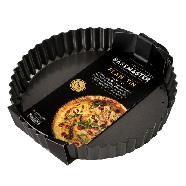 Bakemaster Loose Base Rnd Flan/Quiche Pan, 20cm X 3.5cm - Non-Stick - 1