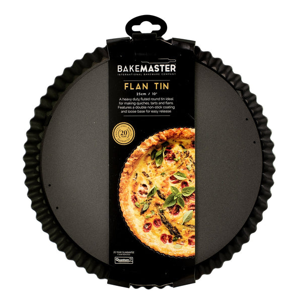 Bakemaster Loose Base Rnd Nonstick Flan/Quiche Pan, 25cm X 3.5cm - 2