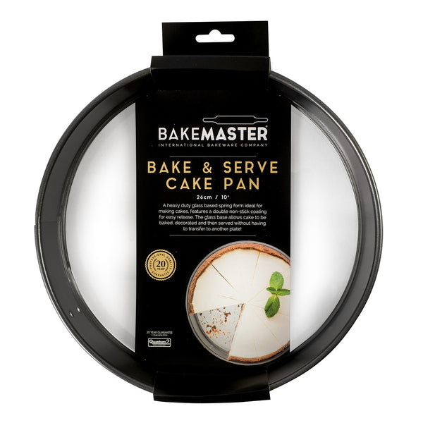 Bakemaster Nonstick Springform Cake Pan With Glass Base - 26cm X 7cm - 2