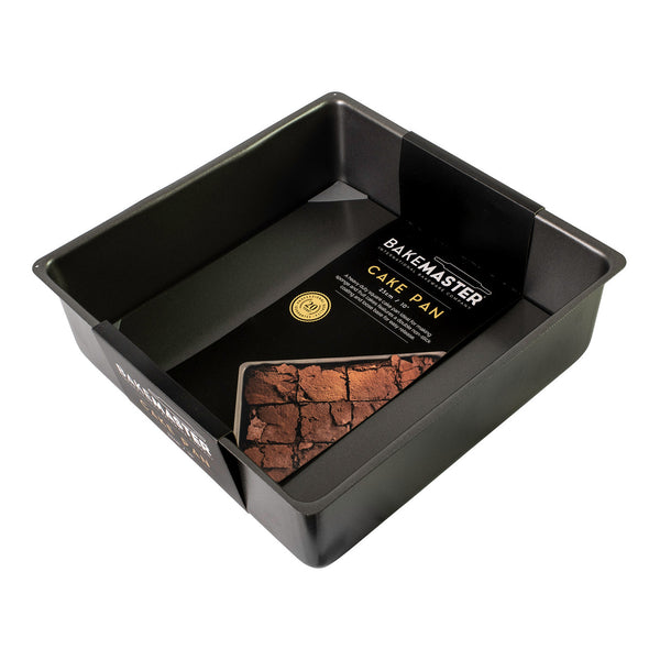 Bakemaster Loose Base Sq Deep Cake Pan 25 x 25 x 8cm - Non-stick - 1
