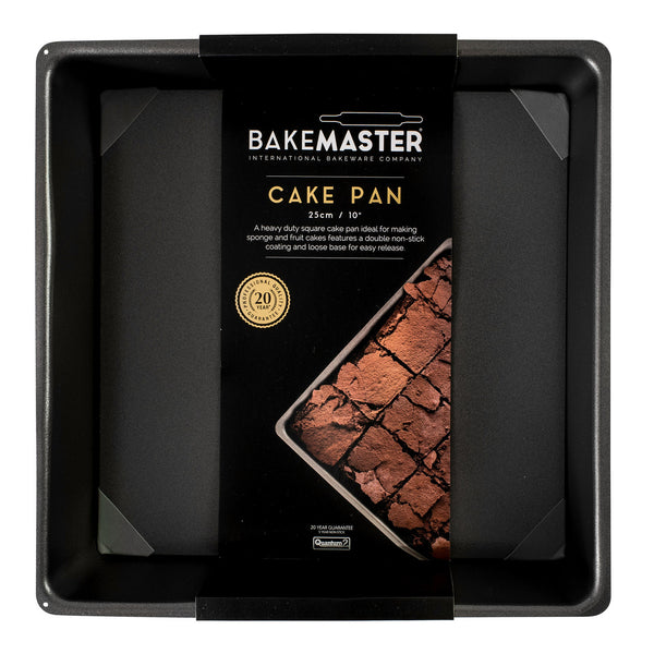 Bakemaster Loose Base Sq Deep Cake Pan 25 x 25 x 8cm - Non-stick - 2