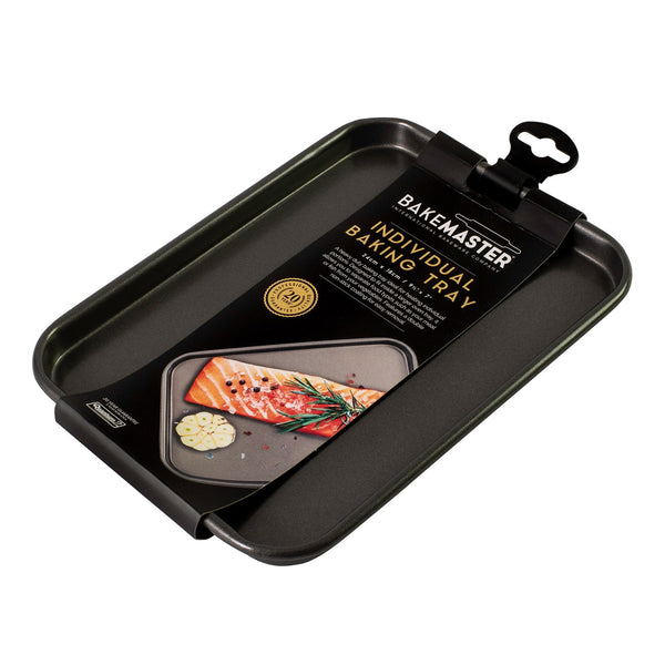 Bakemaster Individual Nonstick Baking Tray - 24cm X 18cm X 1.3cm - 1