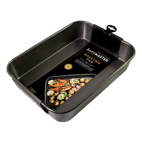 Bakemaster Nonstick Medium Deep Roasting Pan - 34cm X 26cm X 7cm - 1