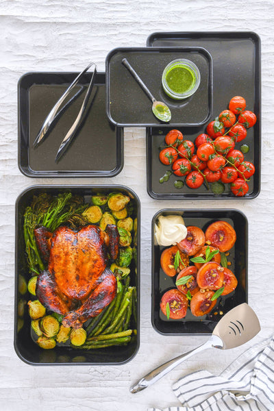 Bakemaster Professional Vitreous Enamel Roasting Pan 40 x 28 x 8cm - Non-stick - 2