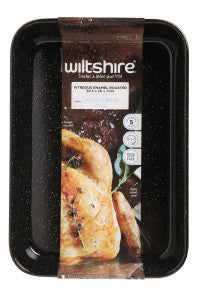 Wiltshire Enamel Nonstick Roaster Large - 7.7cm x 27.5cm x 40cm - 1