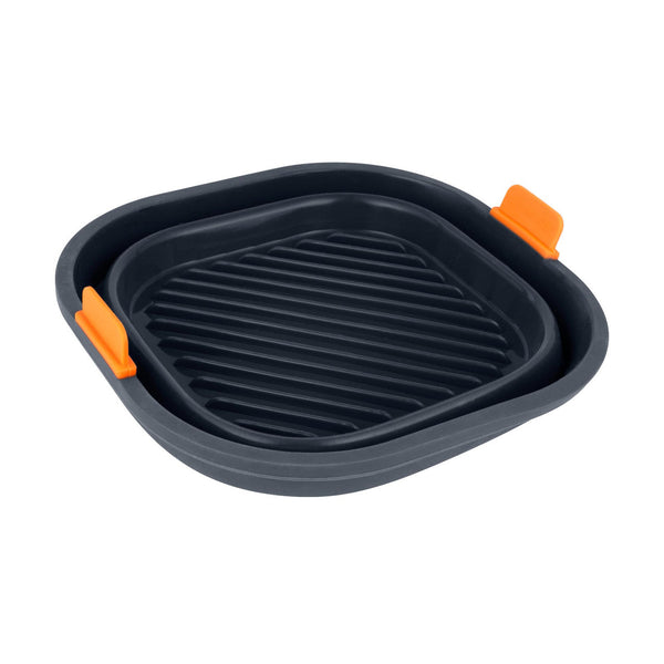 Bakemaster Silicone Collapsible Square Air Fryer Insert 21 x 21 x 6.5cm - 1