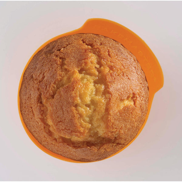 Bakemaster Silicone Baking Cups Set of 12 7 x 4cm Orange/Grey - 3