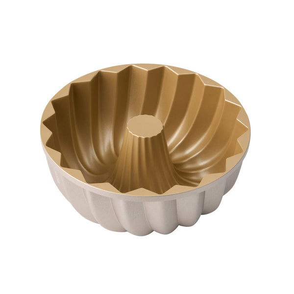 Bakemaster Classic Fluted Ring Cake Pan 23.7 x 23.7 x 9.8cm - Champagne - 1