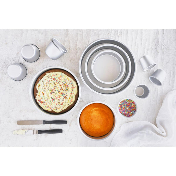 Bakemaster Silver Anodised Round Cake Pan 12.5 x 7.5cm - 2