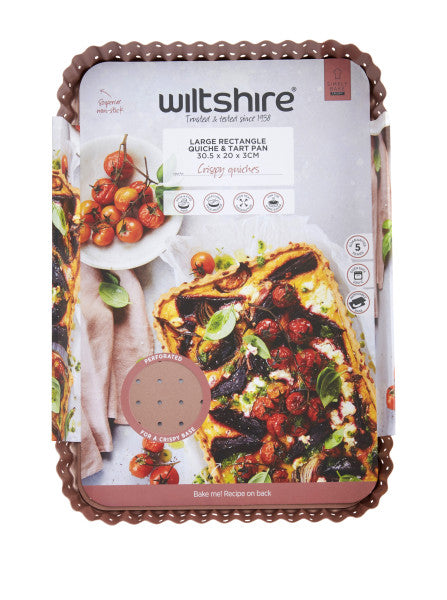 Wiltshire Rose Gold Perforated Large Rectangle Tart Pan - 1