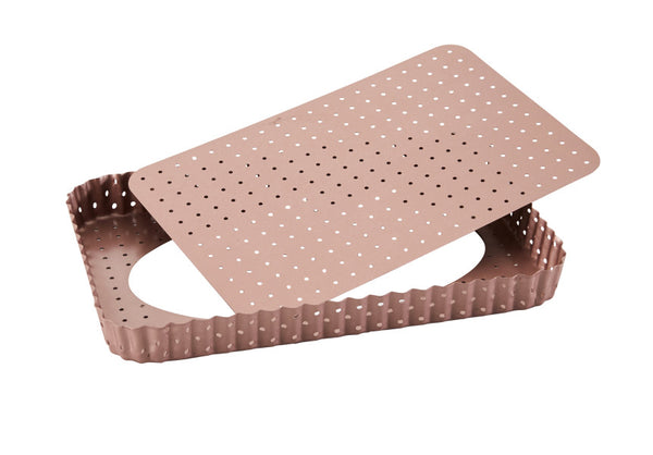 Wiltshire Rose Gold Perforated Large Rectangle Tart Pan - 2
