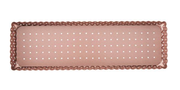 Wiltshire Rose Gold Perforated Rectangle Tart Pan - 2