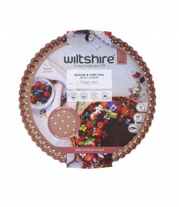 Wiltshire Perforated Nonstick Round Quiche - 24cm x 3cm x 24cm - 1